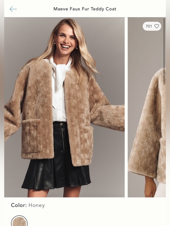 Maeve Jackets & Blazers - Maeve Faux Fur Teddy Coat